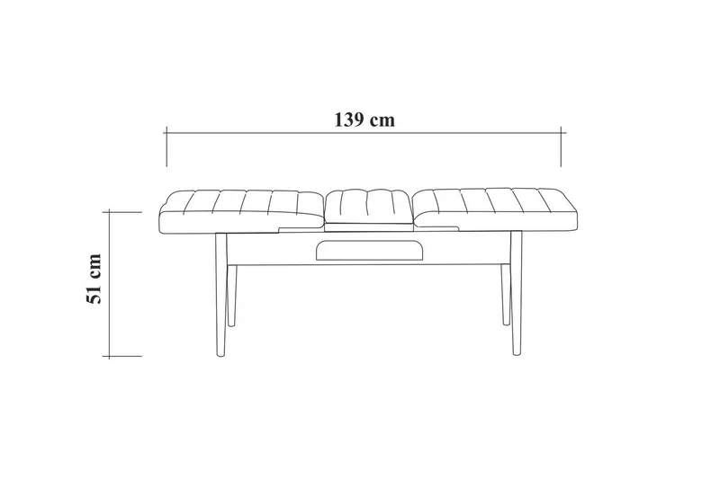 Valsot Sittbänk 110 cm - Natur - Möbler - Stolar & fåtöljer - Sittbänk