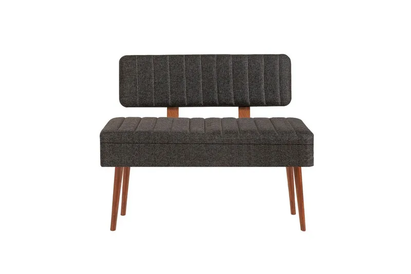 Valsot Sittbänk 110 cm - Valnöt/Antracit - Möbler - Stolar & fåtöljer - Sittbänk
