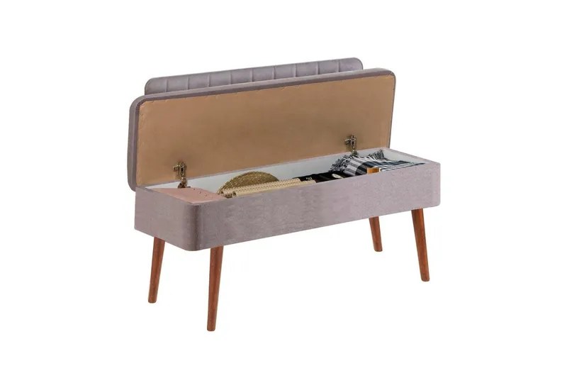 Valsot Sittbänk 110 cm - Valnöt/Grå - Möbler - Stolar & fåtöljer - Sittbänk
