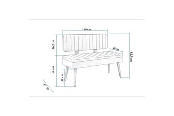 Valsot Sittbänk 110 cm - Valnöt/Sten - Möbler - Stolar & fåtöljer - Sittbänk