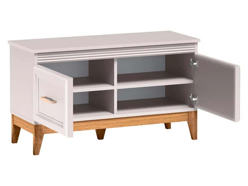 Zeylor Skoskåp, beige/ naturlig ek/guld-koppar
