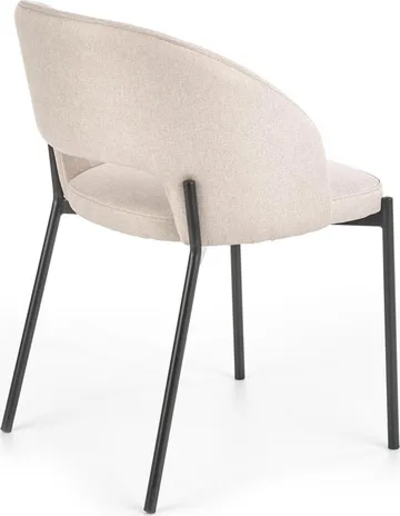 Stol beige med svarta ben - Cadeira - Beige/Svart - Möbler - Stolar & fåtöljer - Matstol & köksstol
