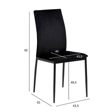 Stol Demina - Svart - Möbler - Stolar & fåtöljer - Matstol & köksstol