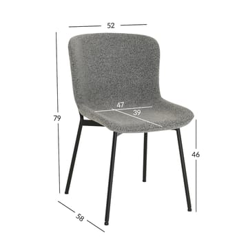 Stol Manolo bouclé - Grå - Möbler - Stolar & fåtöljer - Matstol & köksstol