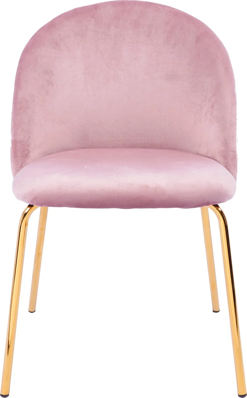 Stol rosa med guldiga ben - Plaza - Ljusrosa - Möbler - Stolar & fåtöljer - Matstol & köksstol