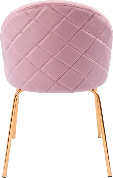 Stol rosa med guldiga ben - Plaza - Ljusrosa - Möbler - Stolar & fåtöljer - Matstol & köksstol