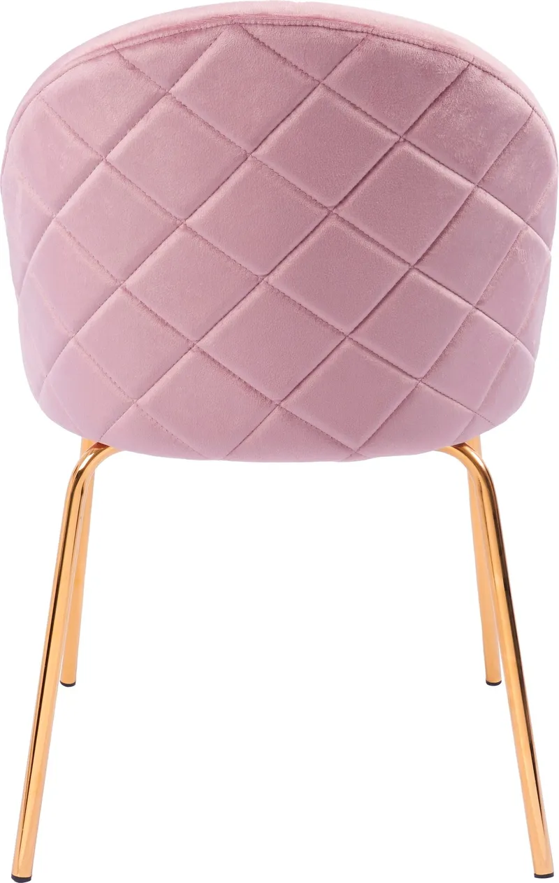 Stol rosa med guldiga ben - Plaza - Ljusrosa - Möbler - Stolar & fåtöljer - Matstol & köksstol