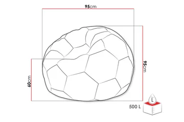 Svalliden Sittsäck 95 cm - Vit/Svart - Möbler - Stolar & fåtöljer - Sittsäck & sackosäck