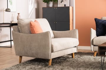 Trend Lyx Fåtölj - Beige/Ek - Möbler - Stolar & fåtöljer - Fåtölj