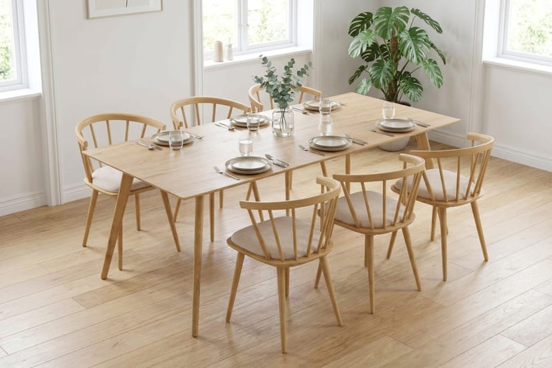 Tyrö Matstol och Köksstol i Trä med Ekutseende med Dyna - Beige - Möbler - Stolar & fåtöljer - Matstol & köksstol