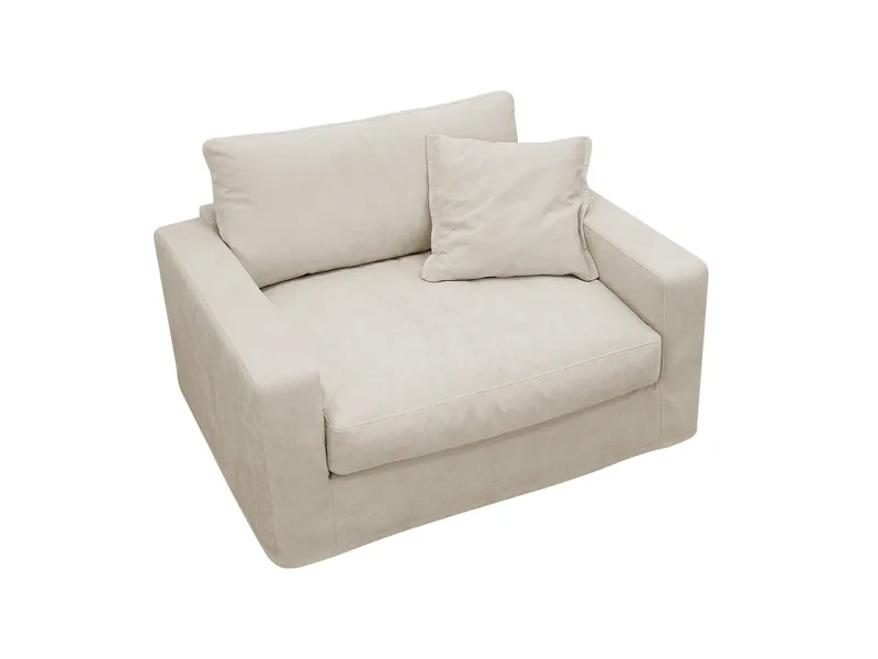 Valencia Extra Djup Fåtölj med avtagbar och tvättbar klädsel - Beige - Möbler - Stolar & fåtöljer - Fåtölj