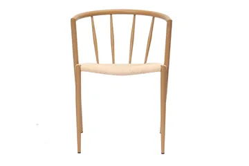 Winston Matstol & Köksstol med Rottingutseende och Metallben i Ekutseende - Beige - Möbler - Stolar & fåtöljer - Matstol & köksstol
