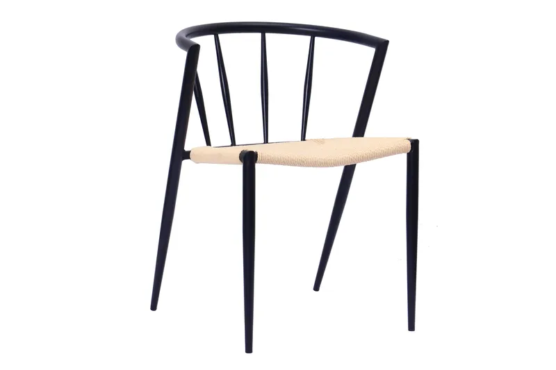 Winston Matstol - Beige / Metallben Svart - Möbler - Stolar & fåtöljer - Matstol & köksstol