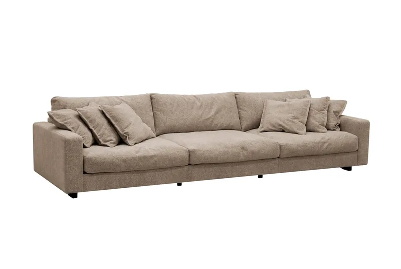 Valencia Extra Djup 5-sits Soffa i Chenille - Brun - Möbler - Soffa