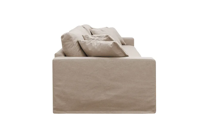 Valencia Extra Djup 5-sits Soffa med avtagbar och tvättbar klädsel - Ljusbrun - Möbler - Soffa