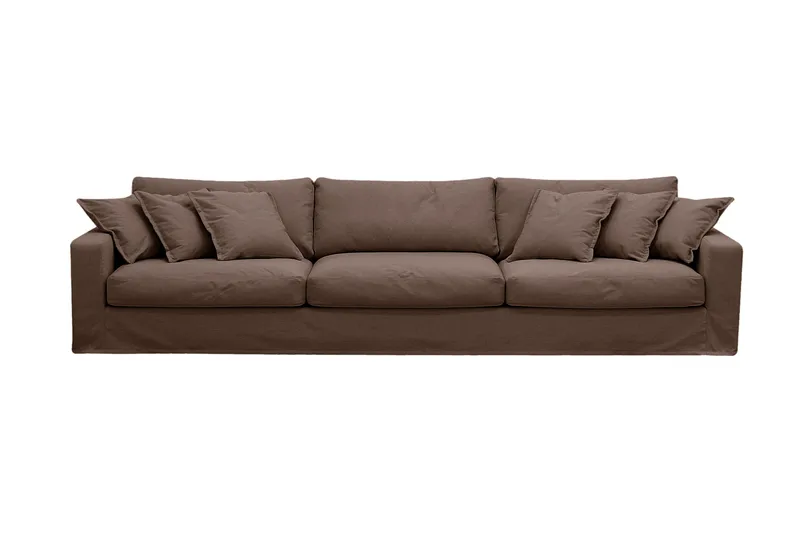 Valencia Extra Djup 5-sits Soffa med avtagbar och tvättbar klädsel - Mörkbrun - Möbler - Soffa
