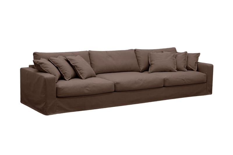 Valencia Extra Djup 5-sits Soffa med avtagbar och tvättbar klädsel - Mörkbrun - Möbler - Soffa