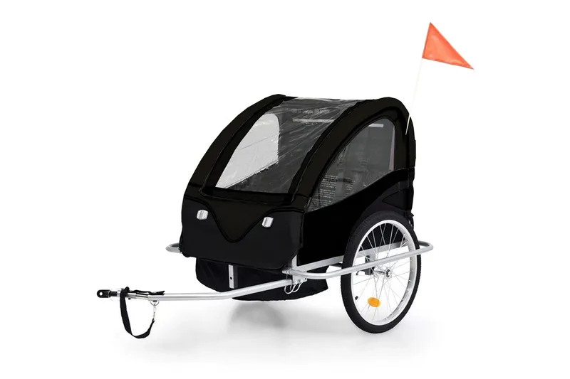 Hopfällbar Cykelvagn/Barnvagn 2-i-1