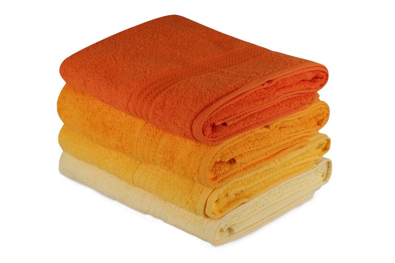 Hobby Badhandduk 70x140 cm 4-pack - Gul/Orange - Textil & mattor - Badrumstextilier - Badlakan & badhandduk