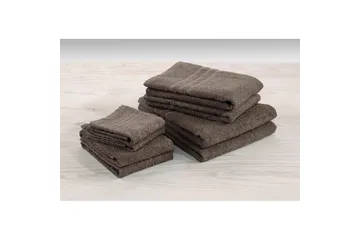 Duschhandduk Basic Frotté 65 x 130 cm - Brun - Textil & mattor - Badrumstextilier - Handduk