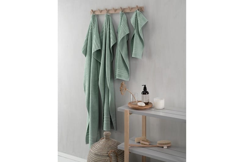 Duschhandduk Basic Frotté 65 x 130 cm - Grön - Textil & mattor - Badrumstextilier - Handduk
