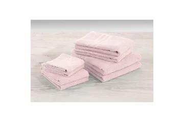 Duschhandduk Basic Frotté 65 x 130 cm - Rosa - Textil & mattor - Badrumstextilier - Handduk