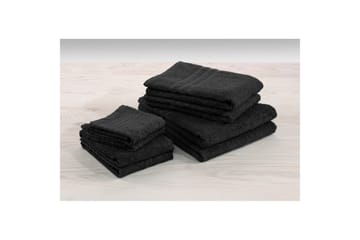 Duschhandduk Basic Frotté 65 x 130 cm - Svart - Textil & mattor - Badrumstextilier - Handduk