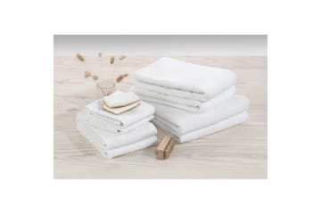Duschhandduk Basic Frotté 65 x 130 cm - Vit - Textil & mattor - Badrumstextilier - Handduk