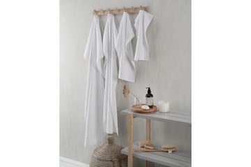 Duschhandduk Basic Frotté 65 x 130 cm - Vit - Textil & mattor - Badrumstextilier - Handduk
