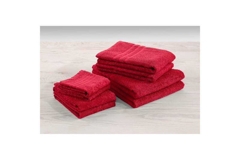 Gästhandduk Basic Frotté - Röd - Textil & mattor - Badrumstextilier - Handduk