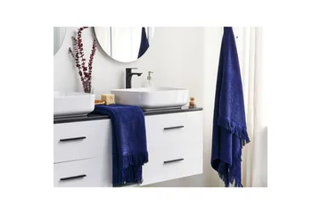 Handduk Atiu set om 2 Blå - Blå - Textil & mattor - Badrumstextilier - Badlakan & badhandduk
