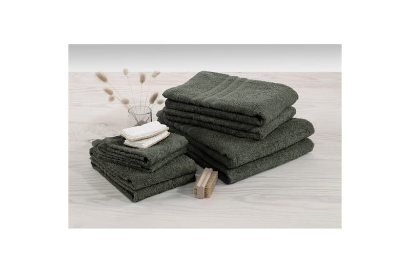 Handduk Basic Frotté - Mörkgrön - Textil & mattor - Badrumstextilier - Handduk