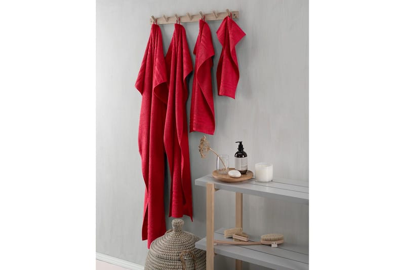 Handduk Basic Frotté - Röd - Textil & mattor - Badrumstextilier - Handduk