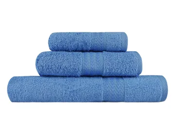 Hobby Handduk Set om 3 - Blå - Textil & mattor - Badrumstextilier - Handduk