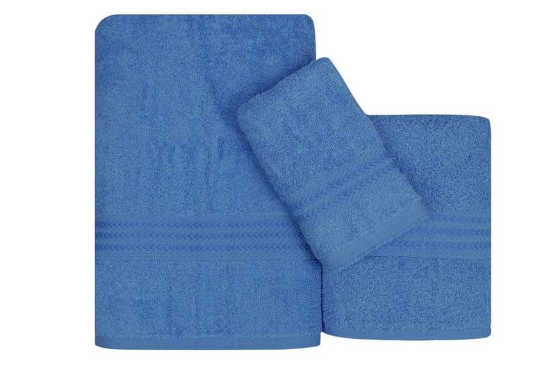 Hobby Handduk Set om 3 - Blå - Textil & mattor - Badrumstextilier - Handduk