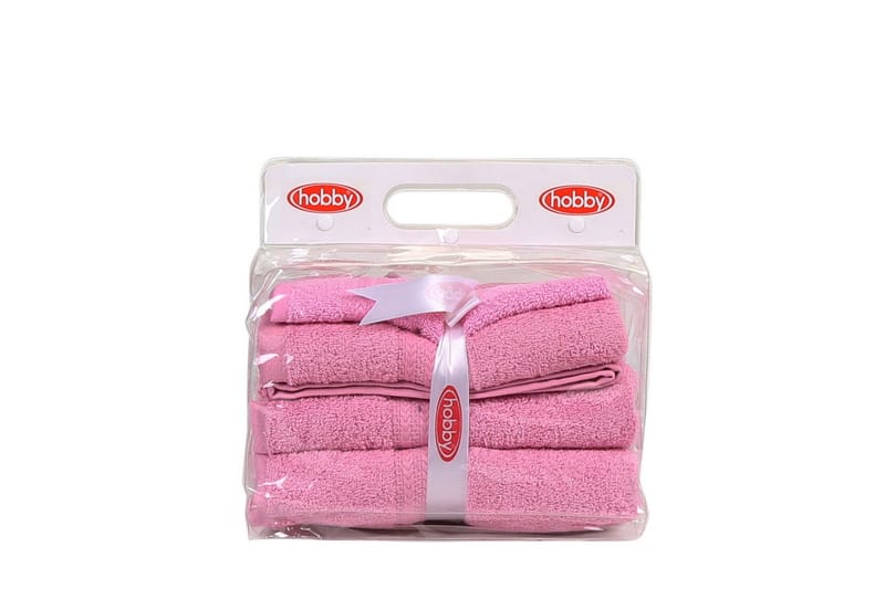 Hobby Handduk Set om 3 - Rosa - Textil & mattor - Badrumstextilier - Handduk