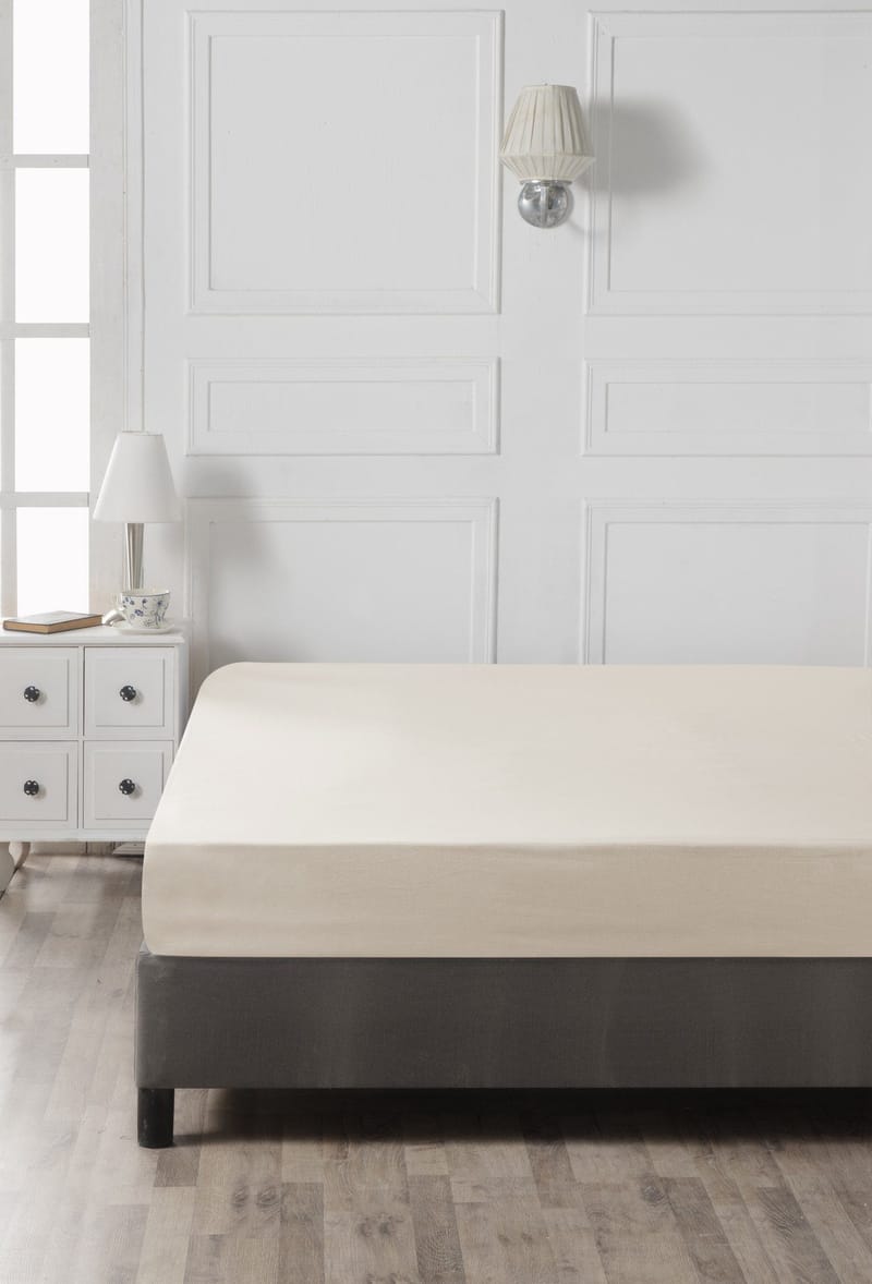 Cream Dra-på-lakan 140x190cm - Kräm - Textil & mattor - Barntextilier - Barnsängkläder - Spjälsäng sängkläder - Lakan spjälsäng