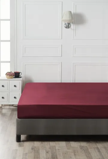 Talvenis Dra-på-lakan 140x190cm - Mörkröd - Textil & mattor - Barntextilier - Barnsängkläder - Spjälsäng sängkläder - Lakan spjälsäng