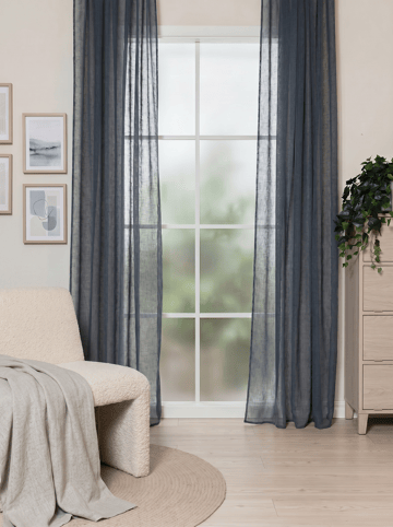 Gardin Felicia 140x240 cm - Indigoblå - Textil & mattor - Gardiner - Gardinlängder