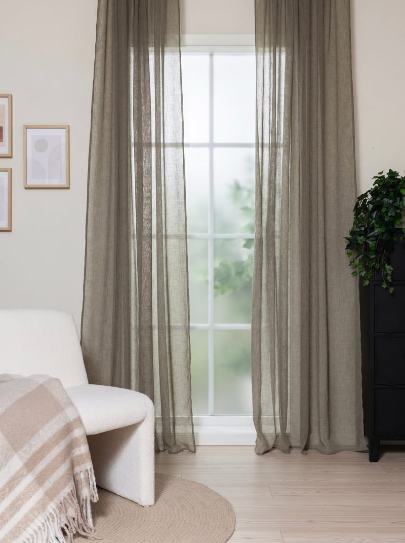 Gardin Felicia 140x240 cm - Olivgrön - Textil & mattor - Gardiner - Gardinlängder
