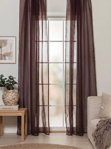 Gardin Lisa 140x250 cm - Chocolate - Textil & mattor - Gardiner - Gardinlängder - Veckbandslängd
