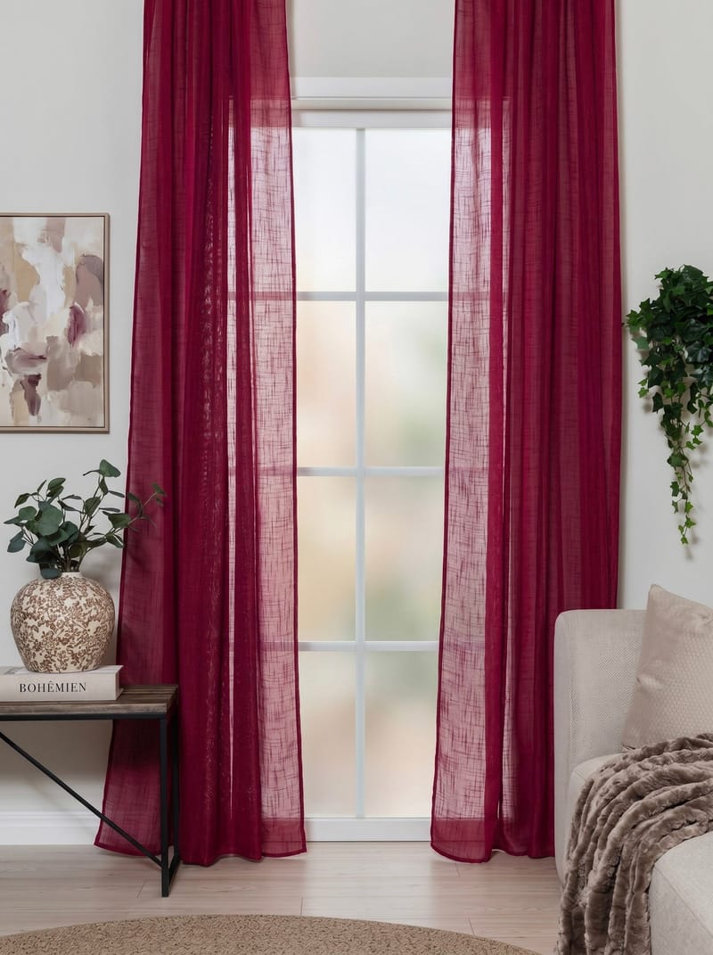 Gardin Stella 140x250 cm, Red
