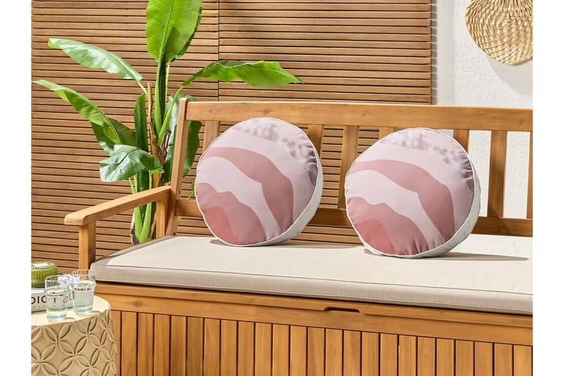 Busto Utomhuskudde 40 cm Rund Rund - Rosa - Textil & mattor - Filtar, kuddar & plädar - Utekudde