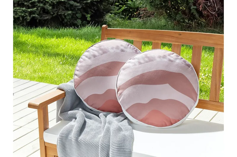 Busto Utomhuskudde 40 cm Rund Rund - Rosa - Textil & mattor - Filtar, kuddar & plädar - Utekudde