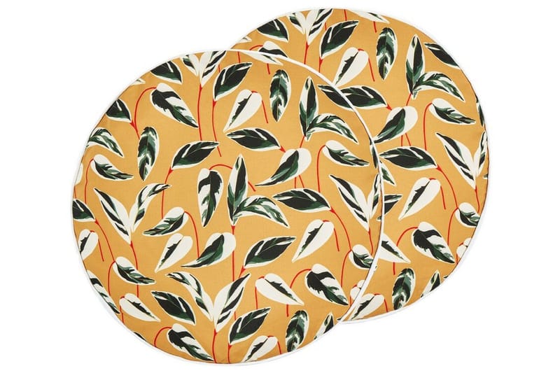 Macerata Utomhuskudde 40 cm Rund - Gul/Grön/Vit - Textil & mattor - Filtar, kuddar & plädar - Utekudde
