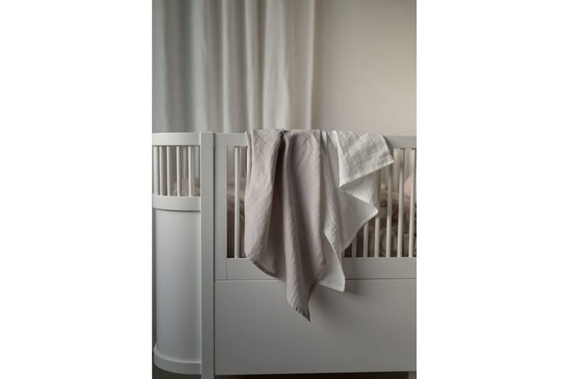 Muslinwrap 2-Pack - Vit/Grå (70 x 70 cm) - Textil & mattor - Filtar, kuddar & plädar - Filtar & plädar