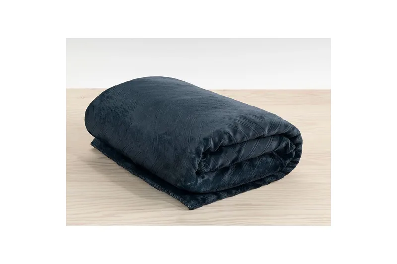 Pläd Sherpa 130 x 170 cm - Marinblå - Textil & mattor - Filtar, kuddar & plädar - Filtar & plädar