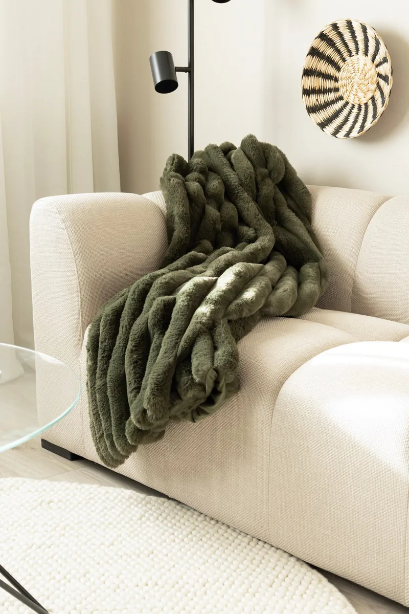 Pläd Soho 130x170 cm - Grön - Textil & mattor - Filtar, kuddar & plädar - Filtar & plädar