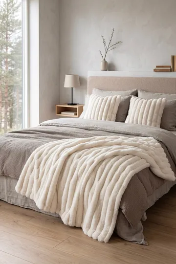 Pläd Soho 150x220 cm - Crème - Textil & mattor - Filtar, kuddar & plädar - Filtar & plädar