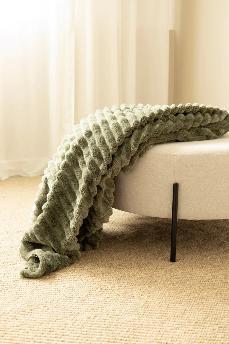 Pläd Stripe 130x170 cm - Grön - Textil & mattor - Filtar, kuddar & plädar - Filtar & plädar